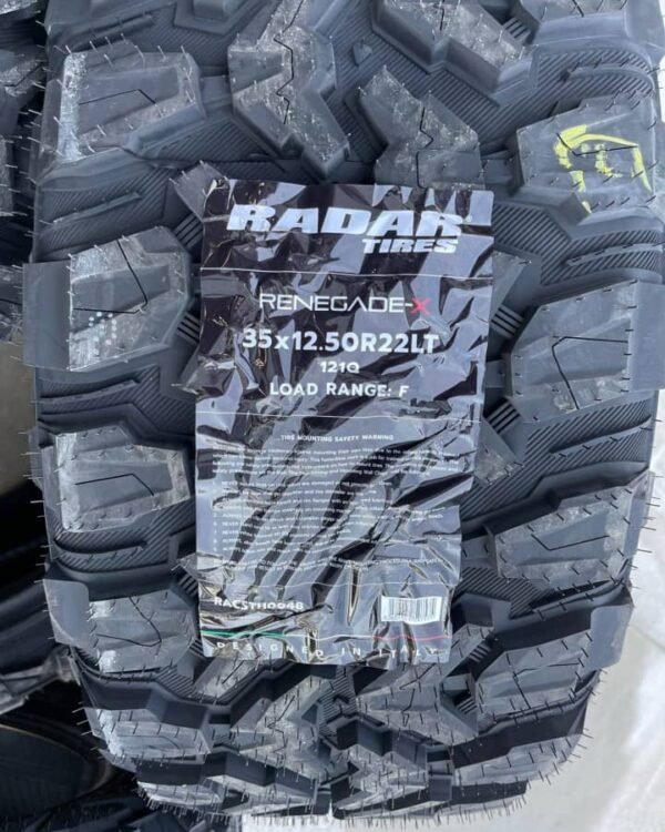 Set of 4 Brand New 35x12.50R22 Radar Renegade XMT Tires - Image 3