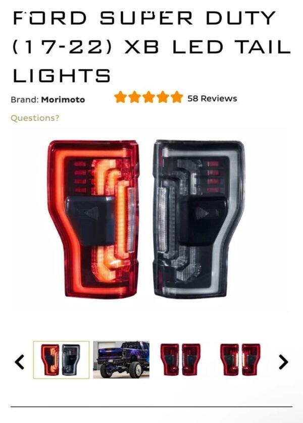 Brand New Ford Super Duty F250 F350 F450 XB LED Tail Lights