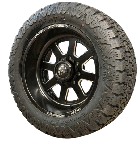20x10 Fuel Forged Wheels with 33x12.50R20 AMP AT Pro Tires for Ford F250 F350
