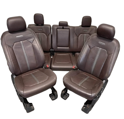 2017-2024 Ford F250 F350 F450 Brown Platinum Leather Front and Rear Seats