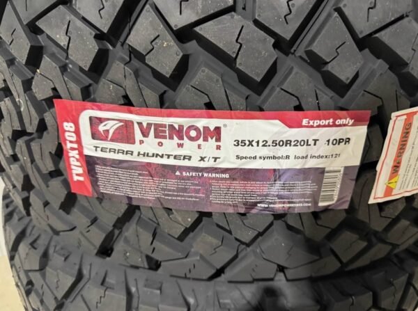 Set of 4 Brand New Venom Terra Hunter XT 35x12.50R20 Tires